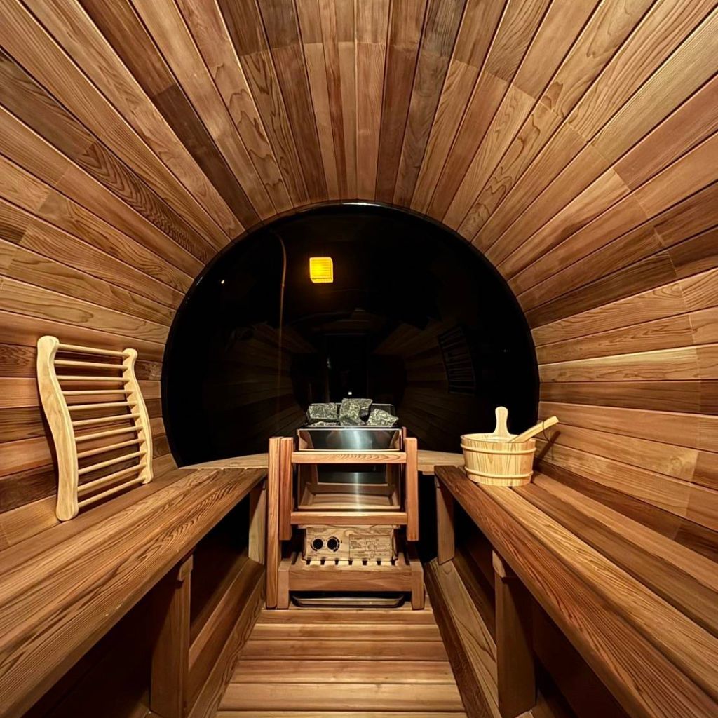 バレルサウナ内部